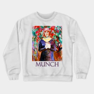 Model in the Garden by Edvard Munch Crewneck Sweatshirt